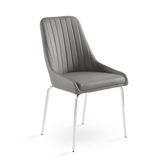 FE-1977 Moira Client Chair with Chrome Legs- Grey