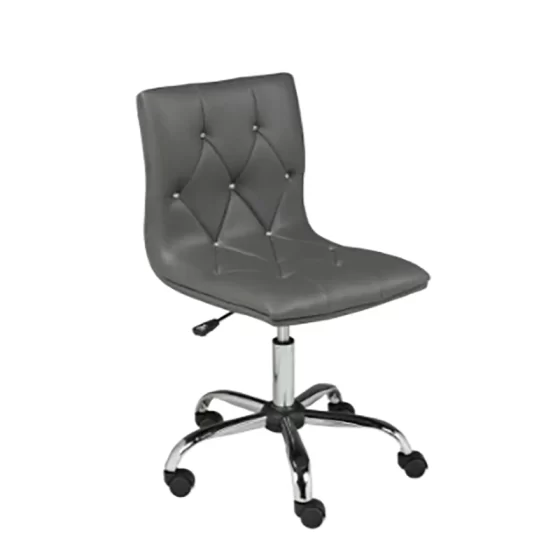 FE-5115 Esthetician Stool with Diamonds - Color: Grey