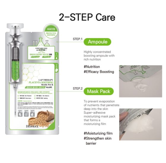 Deoproce Lap Therapy Ampoule Mask – Placenta Soothing 5-sheets