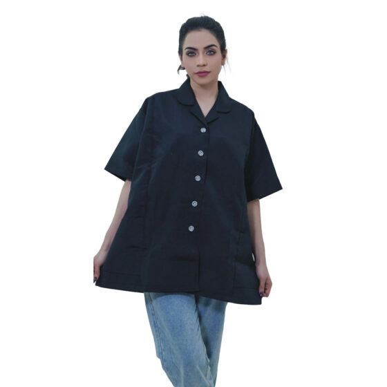 Technician Jacket with Buttons SS005 - Black