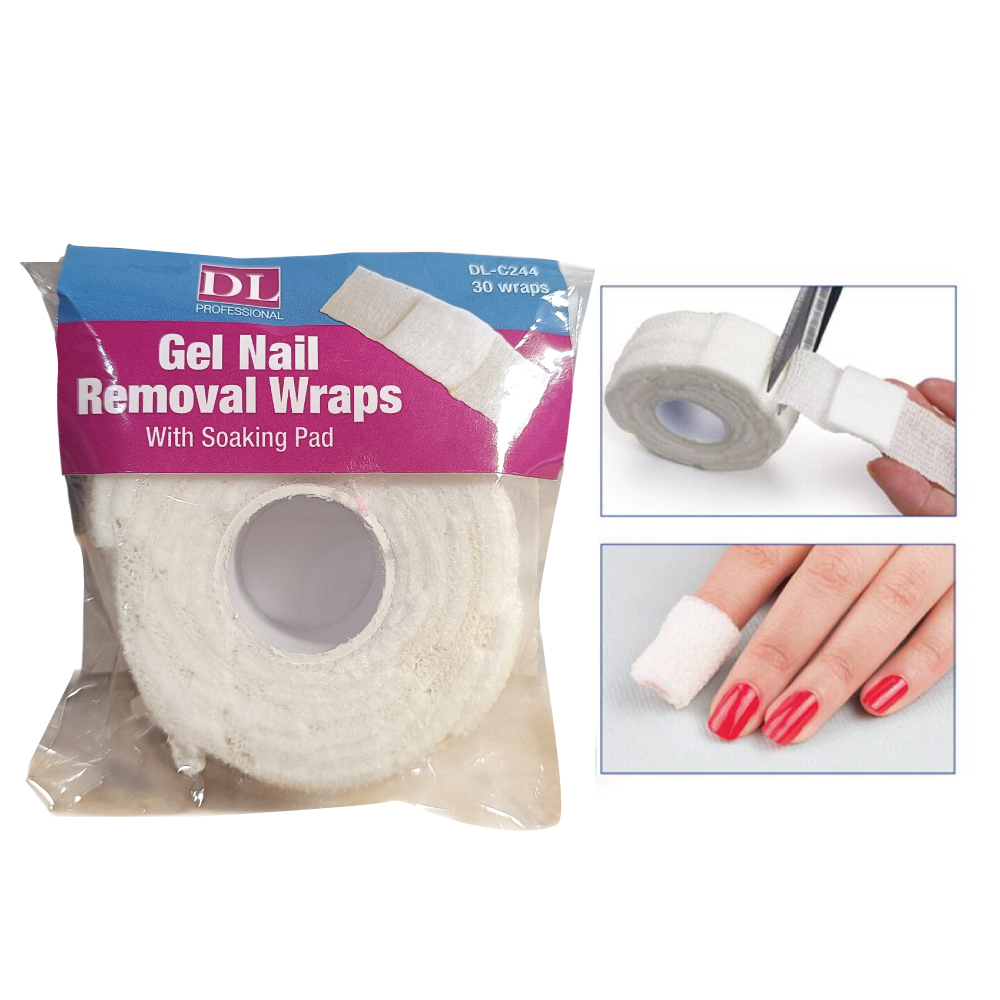 Gel Nail Removal Wrap with Soaking Pad 30/roll